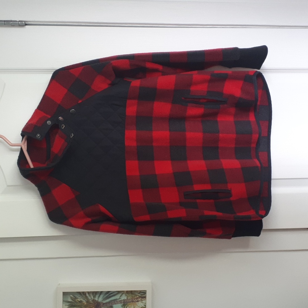 kyodan plaid fleece pullover